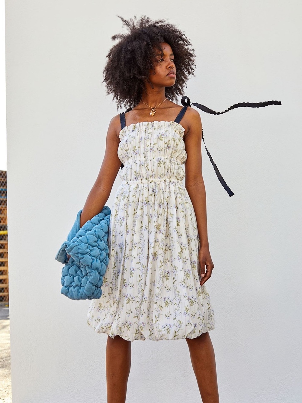 H&M x Brock Collection Smocked Sundress with Tie Straps
